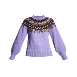 A.L.C. + Wool/Silk Fair Isle Pullover Sweater