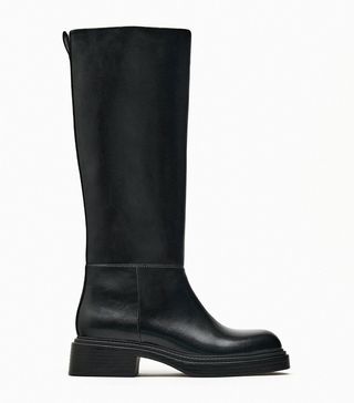 Zara + Flat Knee High Boots