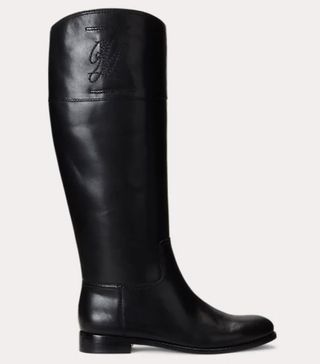 Ralph Lauren + Justine Burnished Leather Riding Boot