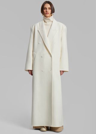 The Frankie Shop + Gaia Double Breasted Wool Long Coat