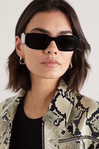 Prada Eyewear + Square-Frame Acetate Sunglasses