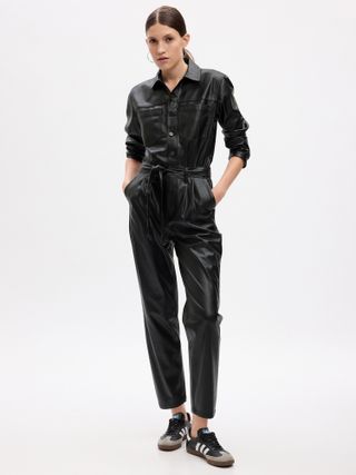 Gap + Vegan Leather Jumpsuit