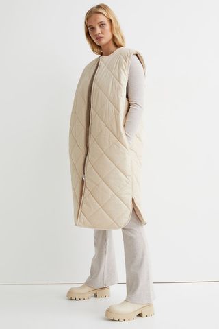 H&M + Quilted Faux Shearling Vest
