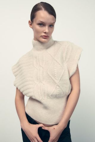 Zara + High-Neck Vest
