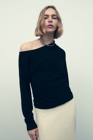 Zara + Asymmetric Wool Sweater