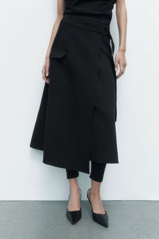 Zara + Cargo Midi Skirt