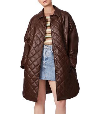 Bernie + Quilted Faux Leather Jacket