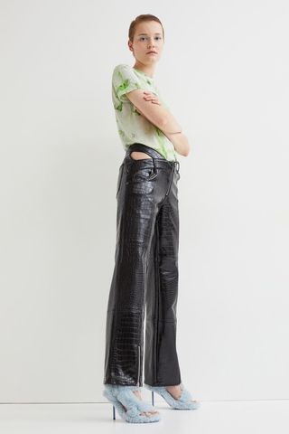 H&M + Vegan Leather Pants