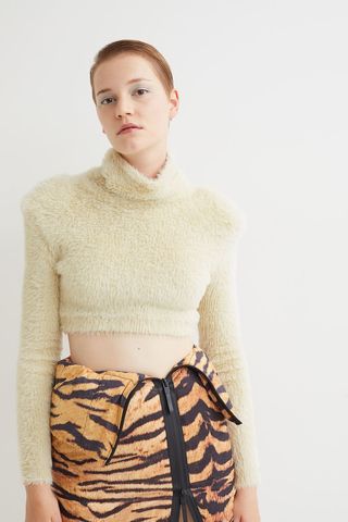 H&M + Fluffy Crop Sweater