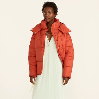 J.Crew + Flurry Puffer Jacket With PrimaLoft in Spiced Cayenne