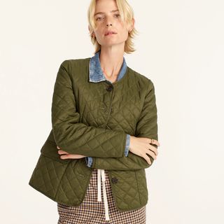 J.Crew + Quilted Puffer Lady Jacket With PrimaLoft