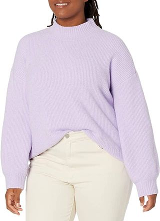 Goodthreads + Boucle Shaker Stitch Balloon-Sleeve Sweater