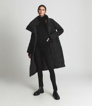 Reiss + Maura Black Puffer Coat