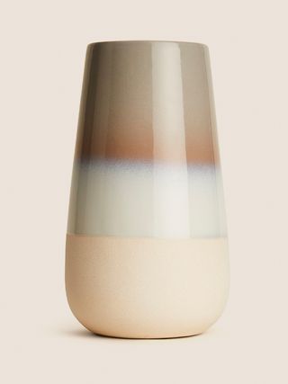 Marks & Spencer + Tall Reactive Glaze Cylinder Vase