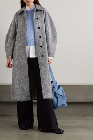 Ganni + Recycled Wool-Blend Coat