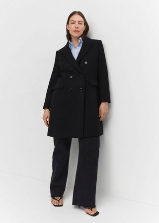 Mango + Wool Double-Breasted Coat