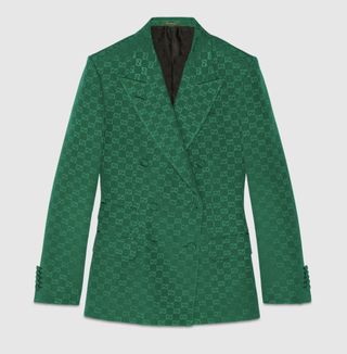 Gucci + Light GG Canvas Double-Breasted Jacket