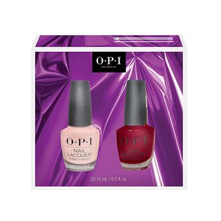 OPI + Holiday 2021 Celebration Collection Bubble Bath and Malaga Wine Duo