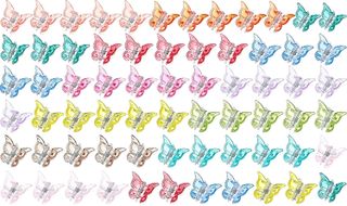 Juinte + 100 Pieces Butterfly Hair Clips