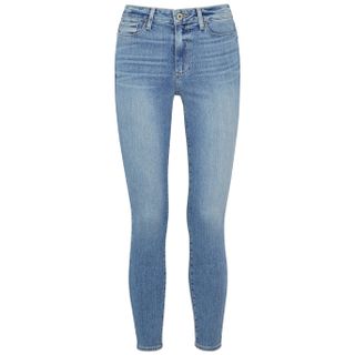 Paige + Hoxton Ankle Light Blue Skinny Jeans