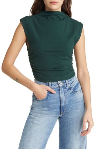 Reformation + Lindy Ruched Crop Top