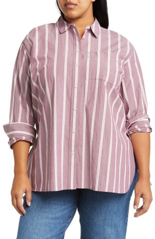 Madewell + The Stripe Oversize Signature Poplin Shirt