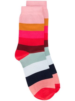 Paul Smith + Striped Print Sock