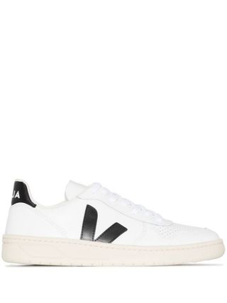Veja + V-10 Leather Low-Top Sneakers