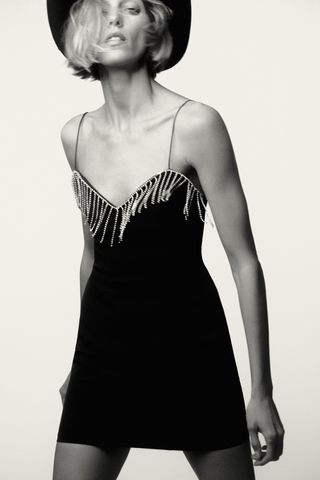 Zara + Fringed Mini Dress