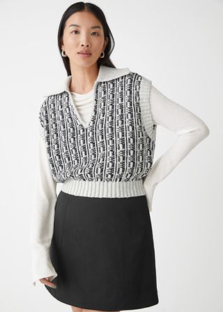 & Other Stories + Boxy Collared Knit Vest