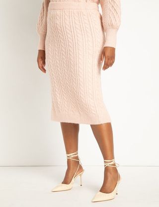 Eloquii + Cabled Sweater Skirt