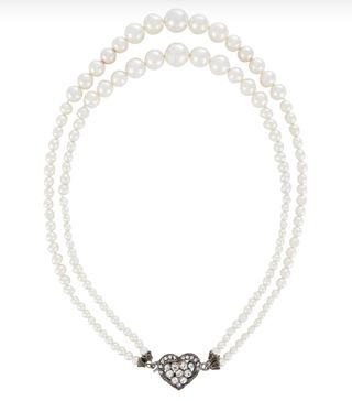Alessandra Rich + Double Strand Pearl Necklace