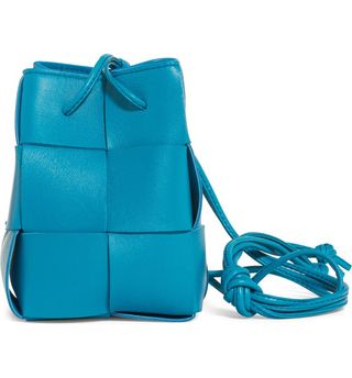 Bottega Veneta + Small Intrecciato Leather Crossbody Bag