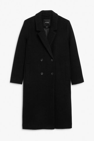 Monki + Classic Double-Breasted Coat