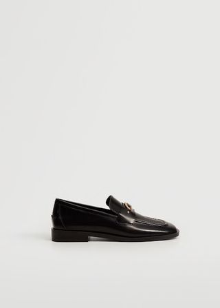 Mango + Buckle Leather Loafers