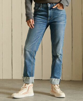 Superdry + Mid Rise Slim Jeans
