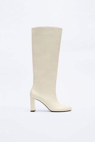 Zara + Heeled Knee High Boots