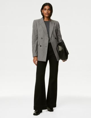 Marks & Spencer + Tweed Tailored Double Breasted Blazer