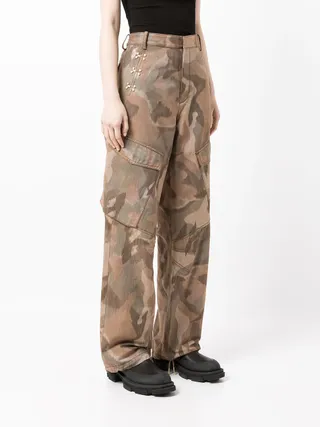 Dion Lee + Ikat Camouflage-Print Trousers