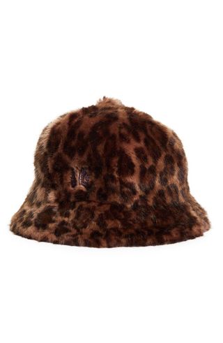 Needles + Leopard Print Faux Fur Bermuda Bucket Hat