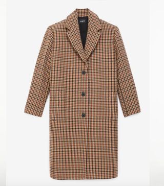 The Kooples + Double-Faced Check Wool Coat