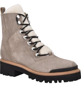 Marc Fisher + Izzie Genuine Shearling Lace-Up Boots