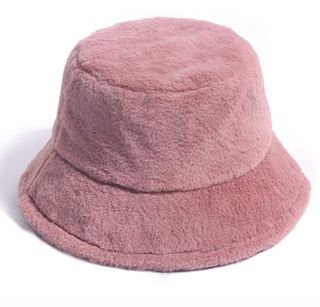 Kenshelley + Modern Fall Winter Solid Soft Cozy Faux Fur Bucket Fisherman Hat