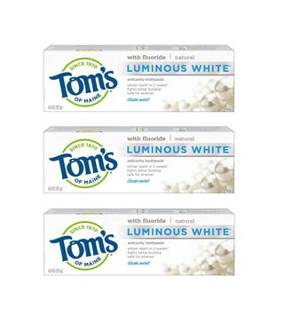 Tom's of Maine + Natural Luminous White Toothpaste with Fluoride (3 Pack)