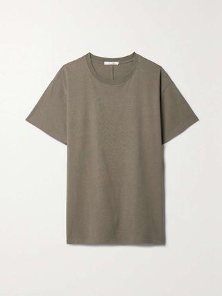 The Row + Ashton Cotton-Jersey T-Shirt in Taupe