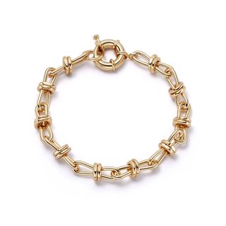 Daisy London + Polly Sayer Knot Chain Bracelet in 18ct Gold Plate