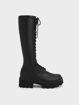Charles & Keith + Black Commute Knee-High Boots​