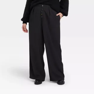 Who What Wear x Target + High-Rise Wide-Leg Pants