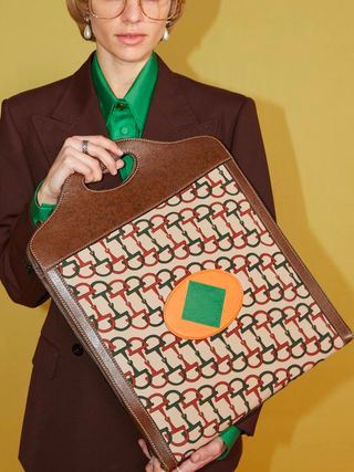 Gucci + Vintage Horsebit print tote bag, 1970s