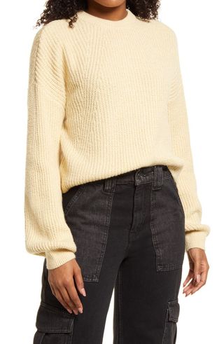 BP + Rib Crop Crewneck Sweater